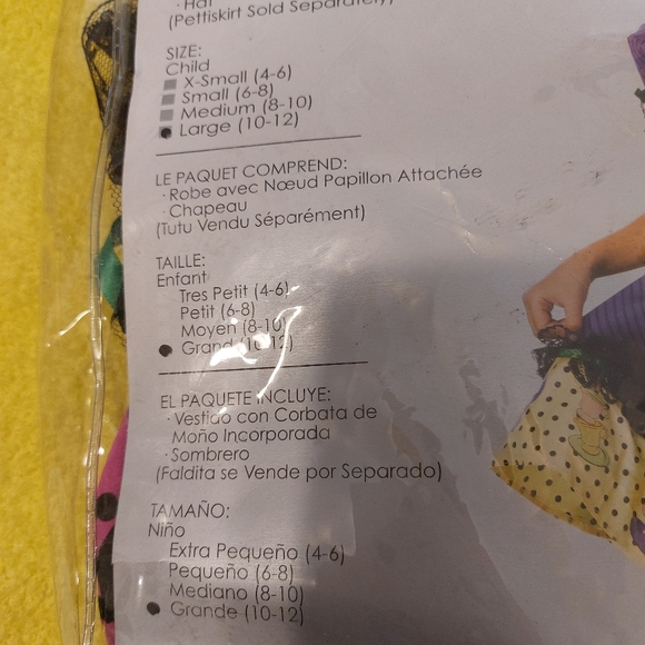 California Costumes Kids Mad Hatter Costume - Purple and Yellow - Picture 3 of 6